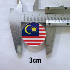UMI 2.5x5cm Lencana Bendera Malaysia Flag Embroidery Sulam Lekat Iron On Patch Velcro Pin Tape Lambang Negara 马来西亚国旗徽章别针魔术贴