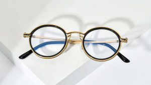 FONEX แว่นตากลมสไตล์วินเทจเรโทรกรอบแว่นตาไททาเนียมผู้ชายขอบเต็มสไตล์ญี่ปุ่นคุณภาพสูงน้ำหนักเบากำหนดเองได้85692แว่นสายตา