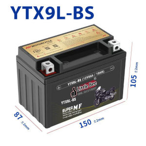 ลอตใหม่ล่าสุด : YTX9-BS (12V 9Ah) แบตเตอรี่มอเตอร์ไซค์ แบตเตอรี่แห้ง