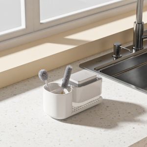 SG StockKitchen Countertop Detergent Dispensing/Hand Sanitizer/Detergent/Soap Dispenser/Rag Storage Rack
