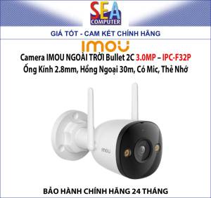 Camera IMOU NGOÀI TRỜI Bullet 2C 3.0MP – Ống Kính 2.8mm Hồng Ngoại 30m Có Mic Thẻ Nhớ - IPC-F32P