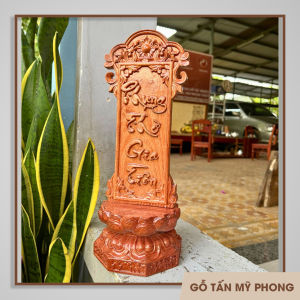 Bài vị thờ - Linh vị PHỤNG THỜ GIA TIÊN gỗ tự nhiên thờ gia tiên | Nội dung chạm khắc theo yêu cầu - Hương vị gỗ