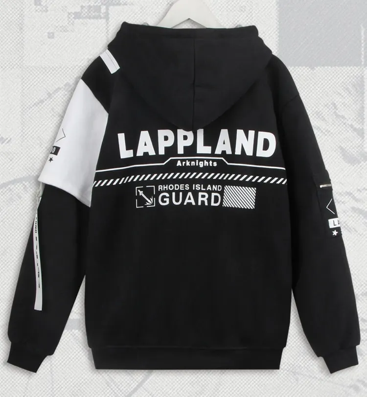 ERT Game Arknights Rhodes Island zipper Hoodie Guard Lappland