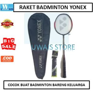 TERLARIS!! Paket Lengkap Raket Badminton Bulutangkis Model Terusan / Raket 2 Pcs + 1 Tas + 1 Slop Shuttlecock Isi 12 Kok / Raket Badminton Murah / Raket Yonex AsIi / Raket OriginaI