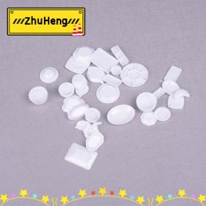 zhuheng 33 cái Mini Dollhouse thu nhỏ đồ dùng nhà bếp món ăn tấm bộ đồ ăn đồ chơi