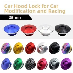 LONGB 1set 25mm Khóa chốt nhanh cho nắp capo Phổ quát Hợp nhôm Trang trí độ của General Motors Họa tiết sợi carbon Khóa chốt nắp capo xe hơi Dành cho xe Moset