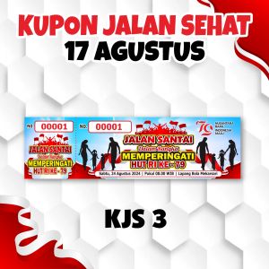 Kupon Jalan Sehat | Jalan Santai | 17 Agustusan | Karcis Voucher (Tanpa Minimal Order) Isi 50 lembar