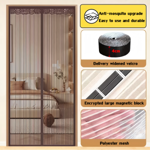 30 years of normal use mosquito net mosquito net for door anti mosquito curtain  screen door  Magnetic Mosquito Door Screen Net  magnetic screen no punching Velcro automatic closing with magnets  away from mosquito insects  Anti-mosquito  Mesh magnetic