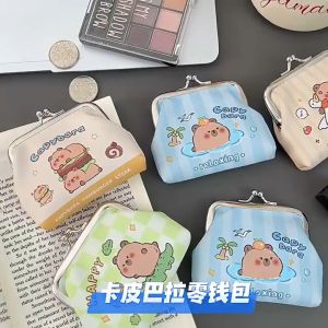 Dompet Syiling 卡皮巴拉PU零钱包收纳包 Capybara PU Coin Purse 迷你耳机钥匙线包便携拉链小包 Cute Mini Storage Pouch Coins Keys