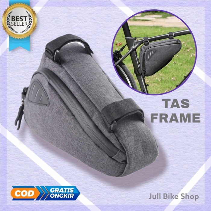 Tas frame sepeda segitiga barang hp dompet mtb fixie road waterproof Lazada Indonesia