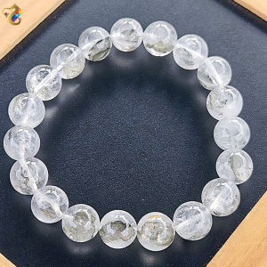Graduation Grade Silver Pyrite in Clear Quartz Bracelet