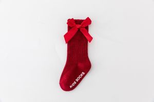 DRKS13 Kaos Kaki Pita Panjang Bayi Perempuan Baby Ribbon Socks Nyaman