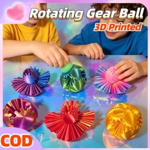 Rotating Gear Ball 3D Printed Decompression Linked Gear Structure Relief Toys Stress Gearsphere