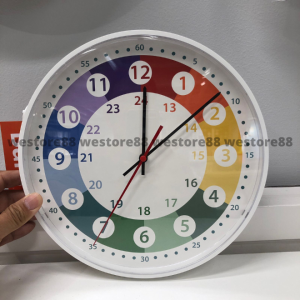 Jam dinding Warna Warni bahan plastik Diameter 28cm WEO IK0335