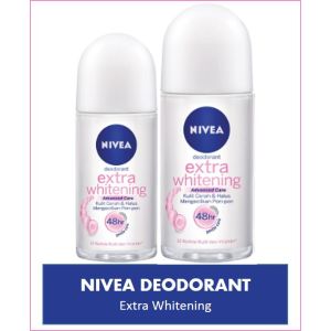 NIVEA Deodorant Extra Whitening Roll On - 25 ml / 50 ml
