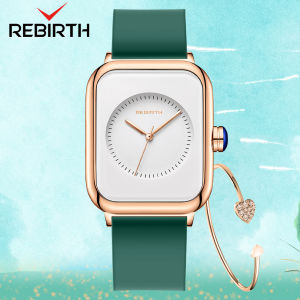 REBIRTH Jam Tangan Wanita Tahan Air Original Dewasa Luxury Retro Asli Quartz Mewah Cewe Terbaru Jam Cewek Square