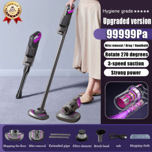 【10 -year warranty】BOSCll 8in1 Wireless vacuum cleaner 128000pa Multifunction Portable UV Sterilization99% Remove Mites Vaccum 85pa High Suction Handheld Vacuum Cleaner
