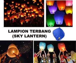 lampion terbang sky lantern lentera party new year tahun baru ultah - Random