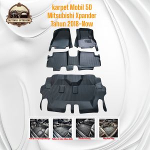Karpet Mobil 5D Mitsubishi Xpander 2016-Now bahan 8mm EVA Mudah dipasang