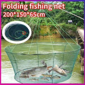 Bubu Folding Fishing Net Shrimp Cage Nylon Crab Fish Trap Net / Jala Jaring Ikan Moden