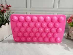 Cetakan esCetakan jelly ball puding coklat bentuk bulat isi 33 lubang pink COD
