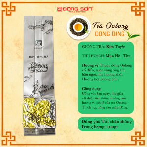 Trà Ô Long làm quà l Ô long [ DONG DING ] - Đông Sơn - Hương vị Ô long truyền thống hương khói nhẹ - Gói 100gr