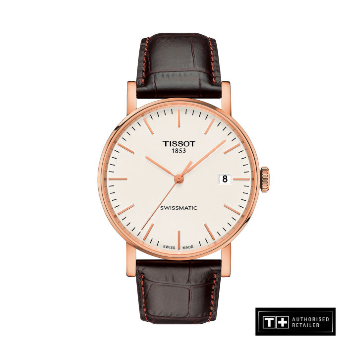 Tissot Everytime Swissmatic Men s Brown Leather Bracelet and