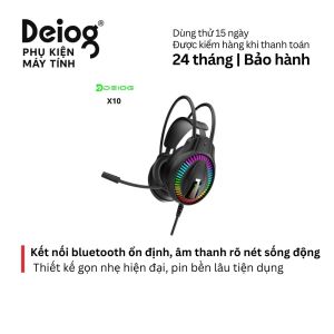 Tai nghe vi tính DEIOG X10 LED RGB USB 7.1 âm thanh sống động sắc nét bass sâu