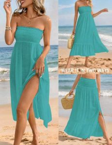 reaBeach Swim Casual Summer Wear Cover Up  Multi Way to Wear Tube Dress Maxi Long Skirt for Women    fits up to large classy and elegant timeless classic  timeless piece casual office or party classic piece super kapal ng tela hindi kayo magsisi our aim