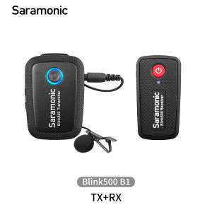 Saramonic Blink500 B1-B6 Ultracompact 2.4GHz Dual-Channel Lavalier ระบบไมโครโฟนไร้สายไมโครโฟนในตัวและ Clip-On Lapel ไมโครโฟนสำหรับกล้อง DSLR Mirrorless iPhone Android Podcast วิดีโอบล็อก YouTube