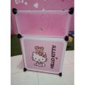 Lemari plastik anti air rak buku susun 2 pintu / rak buku 2 susun/pintu/kotak. 
