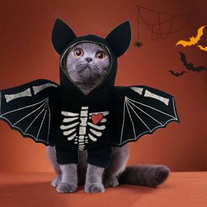 LUCKY CLAW Wear Resistant Dog Bat Clothing Breathable Decorative Halloween Pet Bat Costume Funny Black Pet Cosplay Costume For Cat Dogs