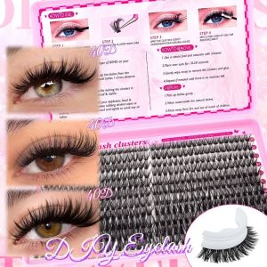 CLARO Natural Look False Eyelashes Wispy Style Cluster Design DIY Lash Extension Kit Long Lasting Bond and Seal 3D Faux Mink Lash Eye Lash Extension
