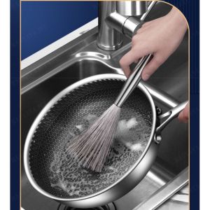 DiyHomeIpoh【Ready Stock】100% Stainless Steel Wok brush Wok berus pot brush pan brush