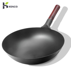 Konco Chảo Sắt 32Cm/34Cm/36Cm Nồi Đáy Tròn Trung Quốc Cho Bếp Ga Chảo Xào Nồi Nấu Chính