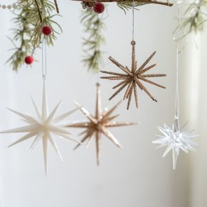 YERZ Party Supplies Christmas Tree Star Pendant Hangging Photographic Props Xmas Ornament Gift Exploding Star Christmas Tree Decorations Home Decoration