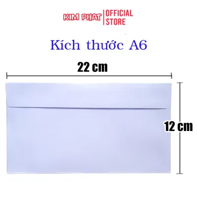 Tệp 100 Cái Phong Bì Bao Thư Trắng A5 A6 Có sẵn keo dính