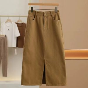 rok split depan rok jeans panjang wanita rok a line rok korean style rok midi skirt rok kekinian