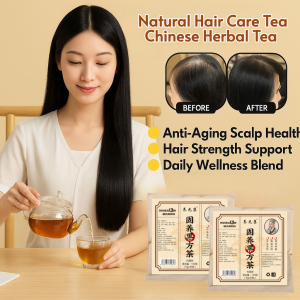 Natural Hair Care Tea Chinese Herbal Tea Nourishing Black Tea Traditional Chinese Medicine Restore Black Hair Natural Ingredients Blend Stress Fatigue Relief Blend