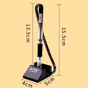 0.5mm Table Top Pen Black Counter Pen with String Wire Stand Office Bank Stationery Desk Pen