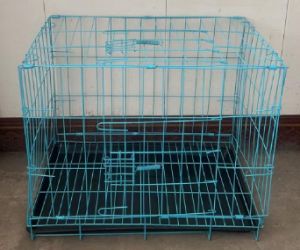 Cat Cage Foldable pet cage cat cage for dog with Poop Tray Heavy Duty Pet Collapsible Cage