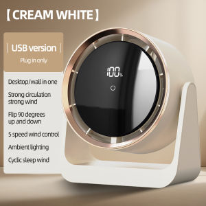 Wireless Wall Fan Portable Air Circulator Fan Rechargeable Wall Mounted Toilet Fan 2000mAh