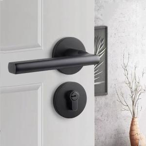 LockMan Matte Black Door Lock Set with Deadbolt  Modern Lever Handle for Bedroom Entry Door Easy Install Heavy Duty Anti-Theft Door Knob for Home Security