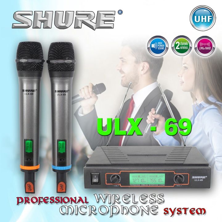 Mic Wireless SHURE ULX 69 / Professional Microphone UHF Handles