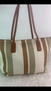 JNK #H0300 Korean Shoulder Bag Canvas Beach Bag Tote Bags Shopping Bag Office Bag For Women