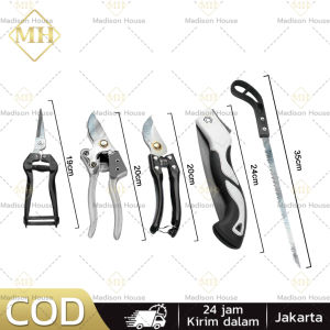 1 Set Alat Pemangkas Kebun Isi 5 Pcs Gunting dan Gergaji Dahan Ranting Batang Garden Set