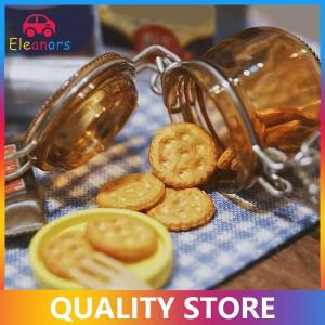 [Eleanor] 2pcs set Dollhouse Mini Miniature Transparent Storage Jar Sealed Tank Model Storage Tank Tiny Vial Wishing Bottle Kitchen Home Decor Toy