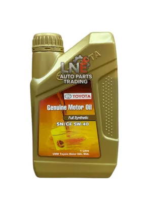Toyota Fully Synthetic Engine Oil 5W-40 (1 Liter) For Gasoline & Diesel Engines