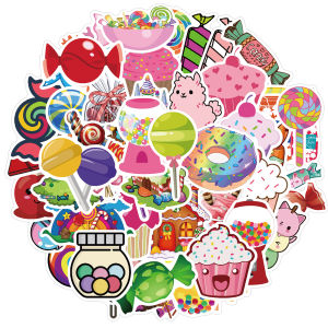 100pcs Colorful Candy Graffiti Stickers Aesthetic Waterproof PVC Decals for Car Window Glass Laptop Bike Skateboard Guitars Bullet Journal