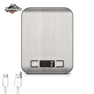 Smart USB Charging Digital Kitchen Scale Stainless Steel Food Weighing Tool for Accurate Cooking Measurements